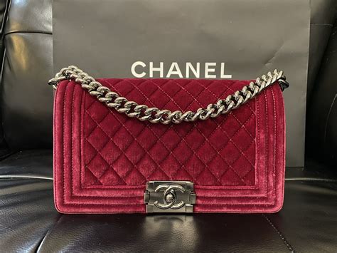 chanel le boy velvet price|Chanel bag.